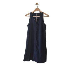 Elegant Navy Blue Sleeveless Dress